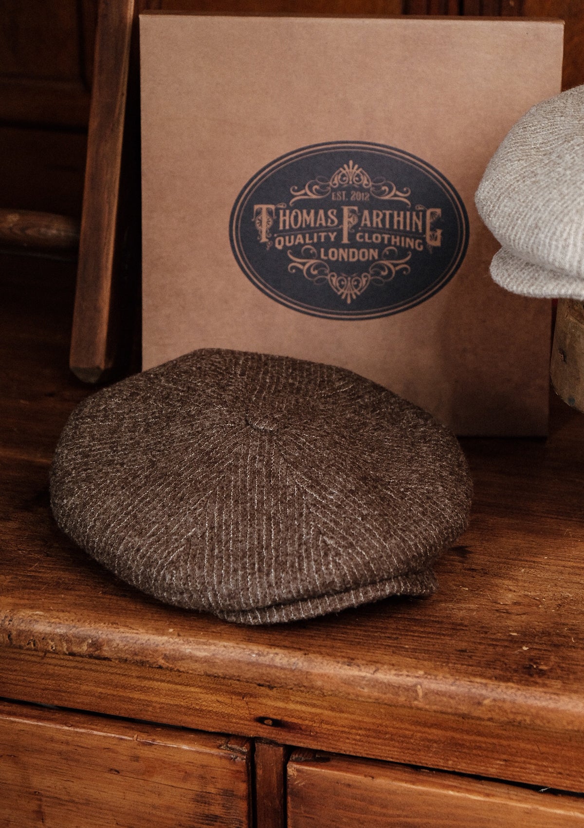 Stanton Baker Boy - (Wide-Width) Taupe Pin Stripe Tweed