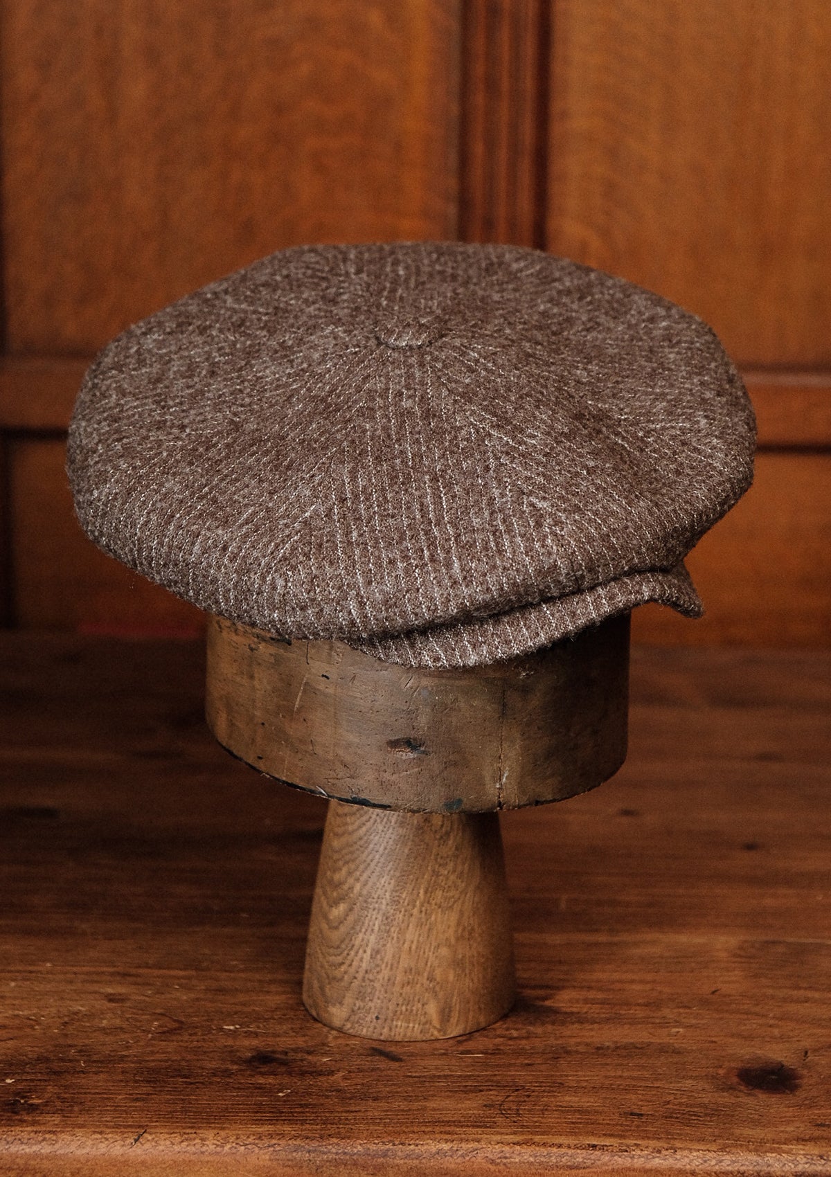 Stanton Baker Boy - (Wide-Width) Taupe Pin Stripe Tweed