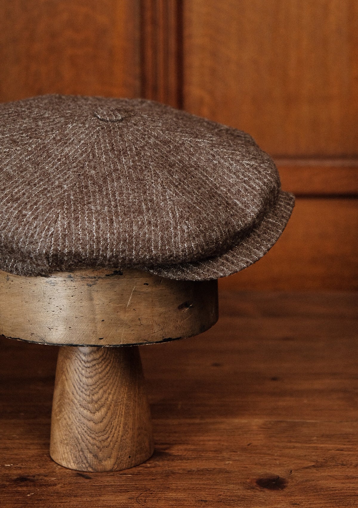 Stanton Baker Boy - (Wide-Width) Taupe Pin Stripe Tweed
