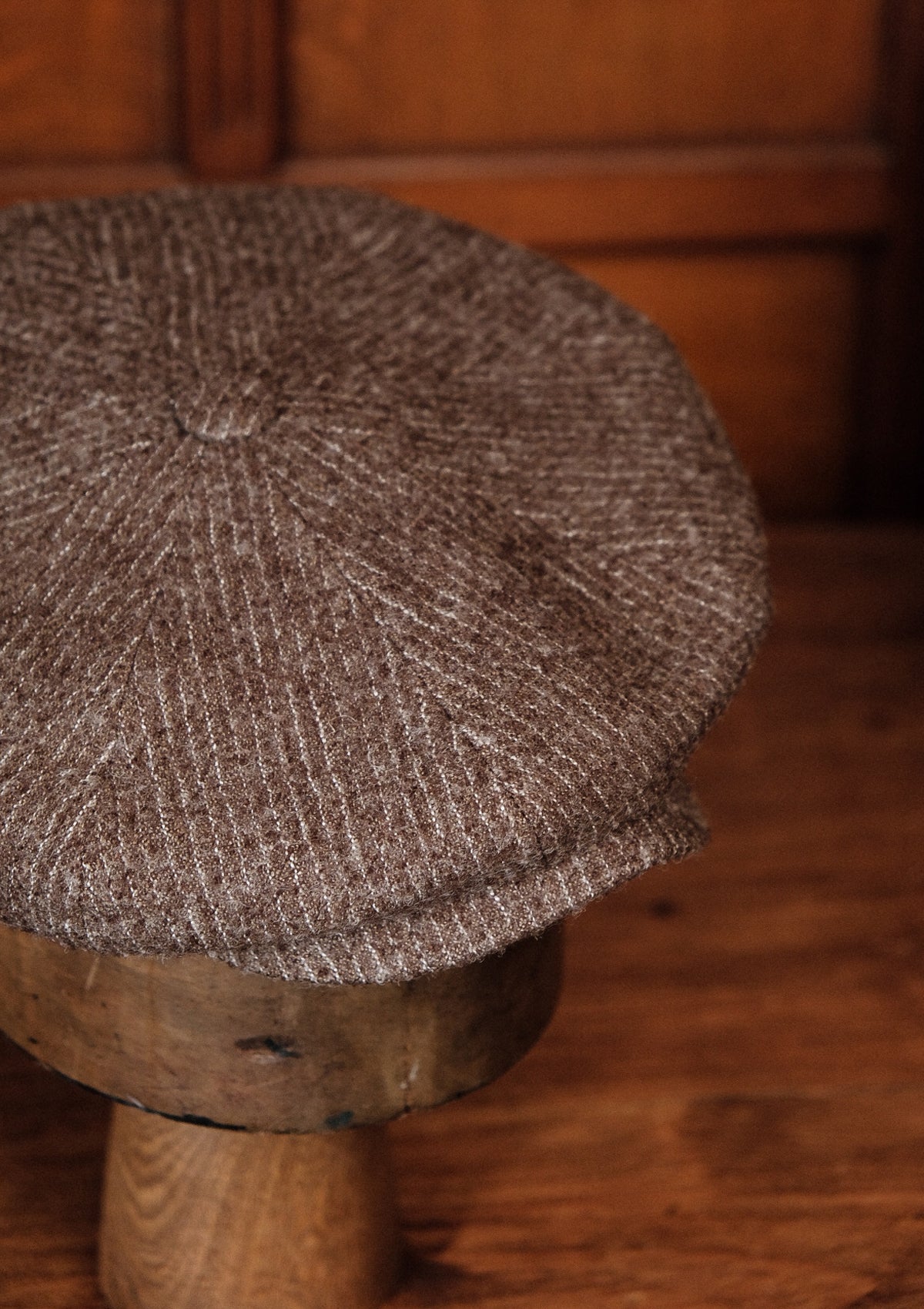 Stanton Baker Boy - (Wide-Width) Taupe Pin Stripe Tweed