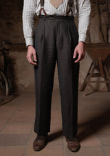 Brockman Clark Trouser - Tobacco Herringbone