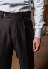 Brockman Classic Trouser - Tobacco Herringbone