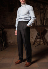 Brockman Classic Trouser - Tobacco Herringbone