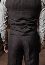 Brockman Waistcoat - Tobacco Herringbone