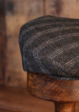 Walter Flat Cap - Charcoal Loden Windowpane