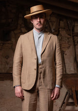 Melbrook Pure Linen Jacket - Mushroom