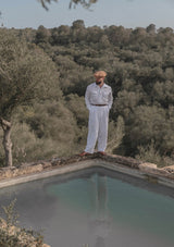 Clark Pure Linen Trousers - White