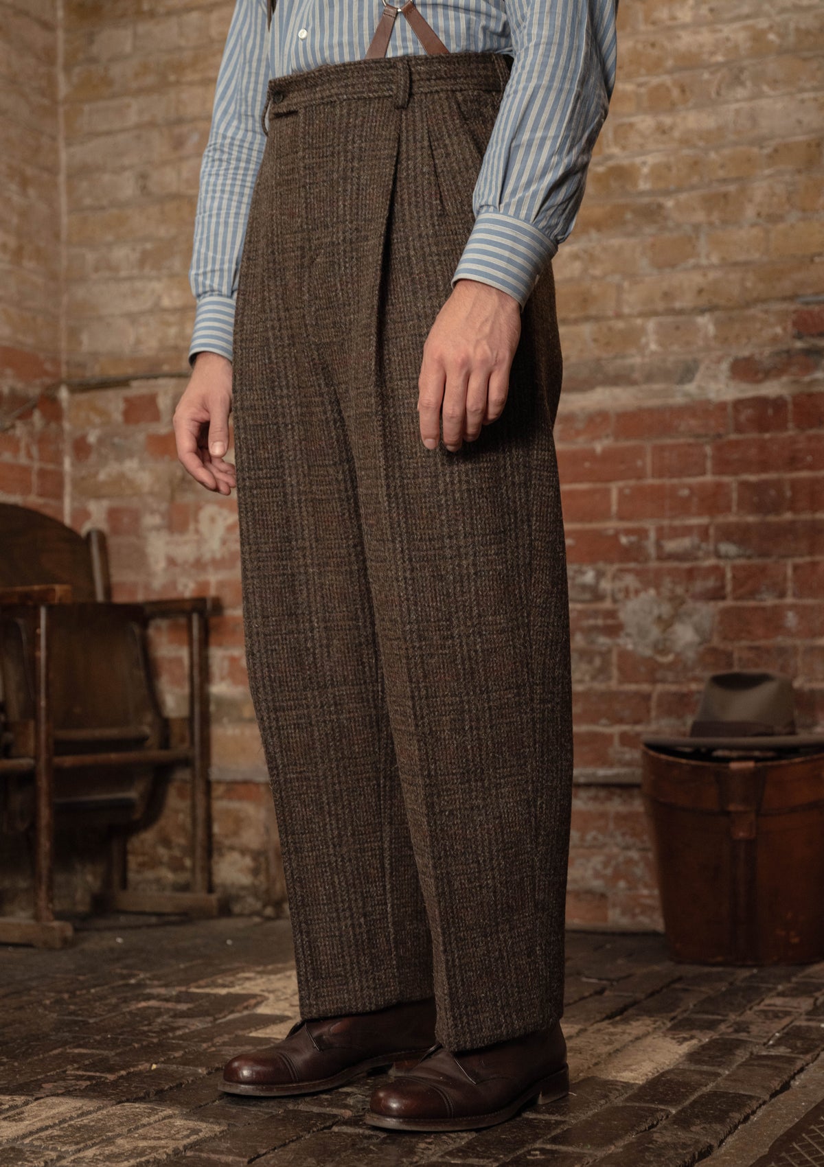 Woodrow Harris Tweed Clark Trousers - Dark Prince Of Wales