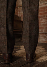 Woodrow Harris Tweed Classic Cut Trousers - Dark Prince Of Wales