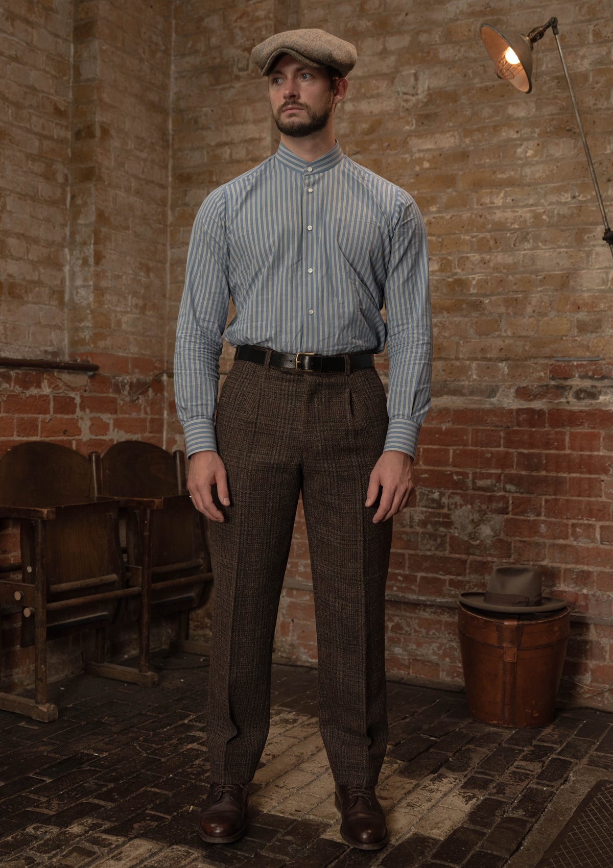 Woodrow Harris Tweed Classic Cut Trousers - Dark Prince Of Wales