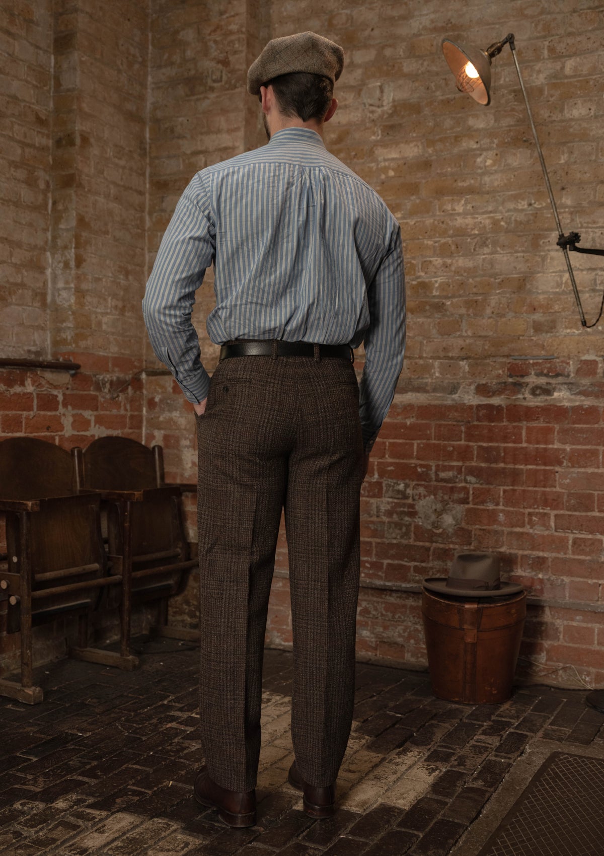 Woodrow Harris Tweed Classic Cut Trousers - Dark Prince Of Wales