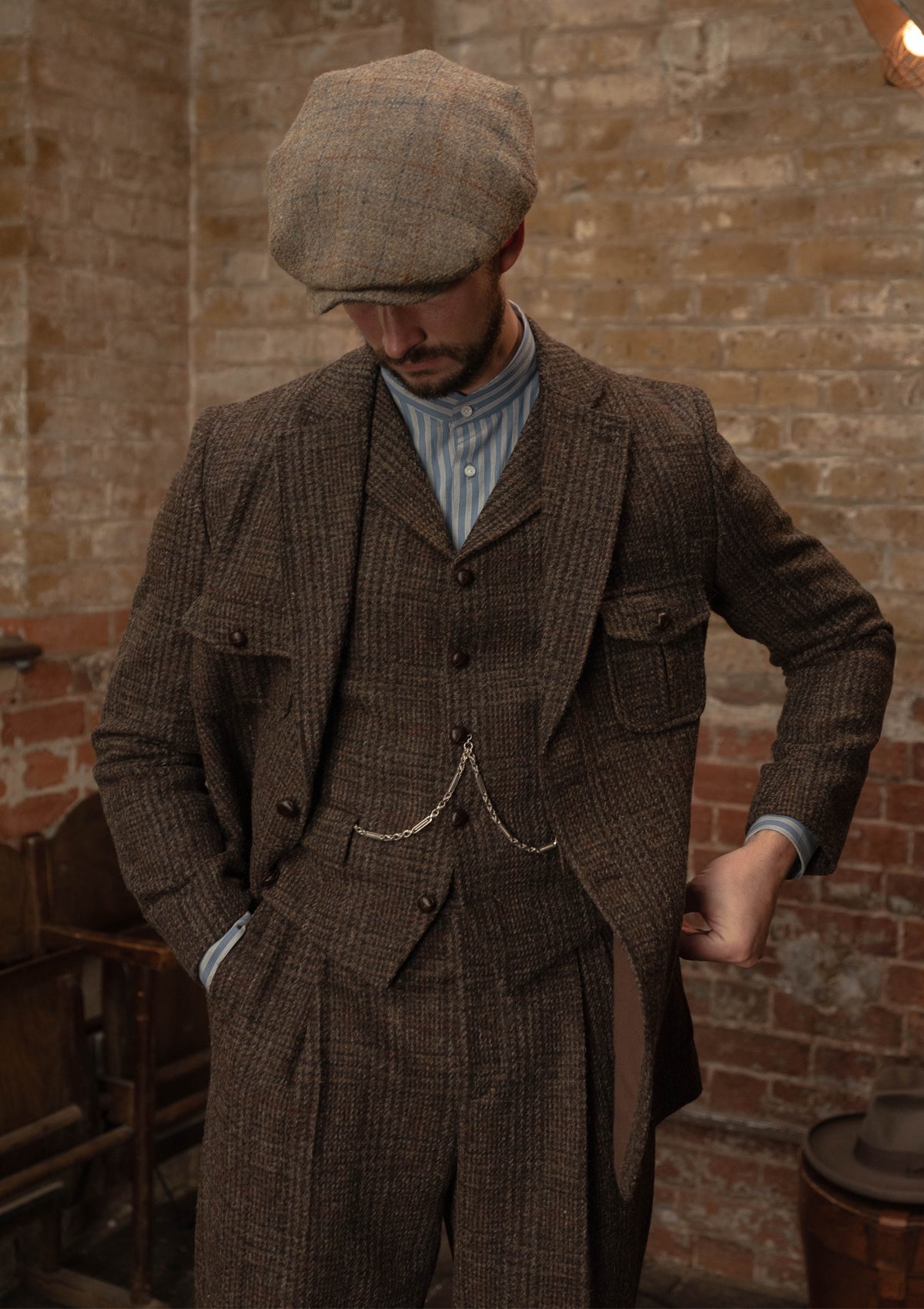 Woodrow Harris Tweed Jacket - Dark Prince Of Wales Check