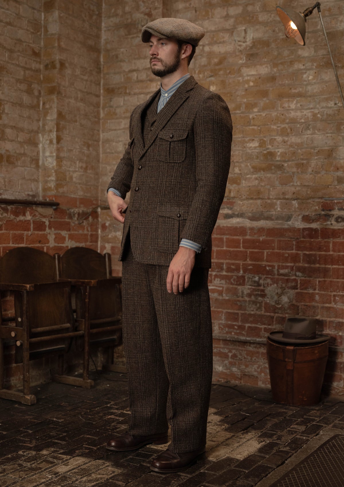 Woodrow Harris Tweed Jacket - Dark Prince Of Wales Check