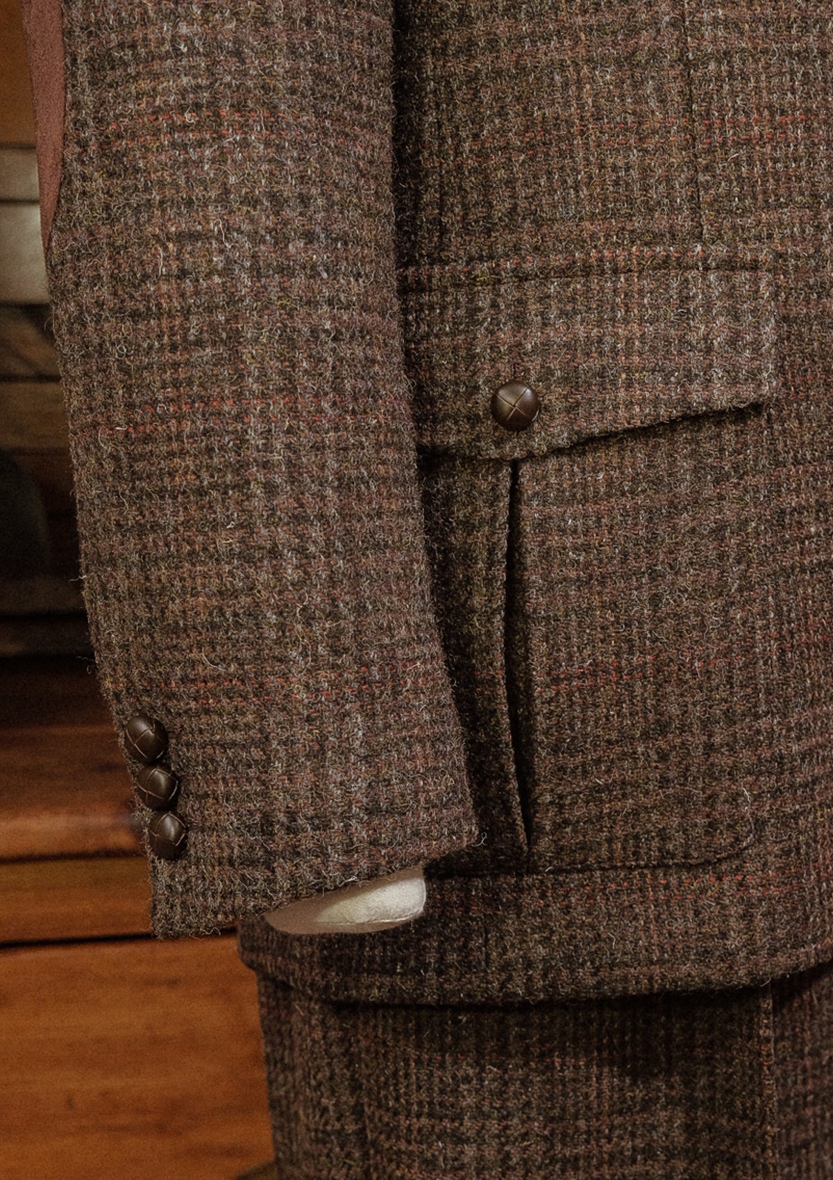 Woodrow Harris Tweed Jacket - Dark Prince Of Wales Check