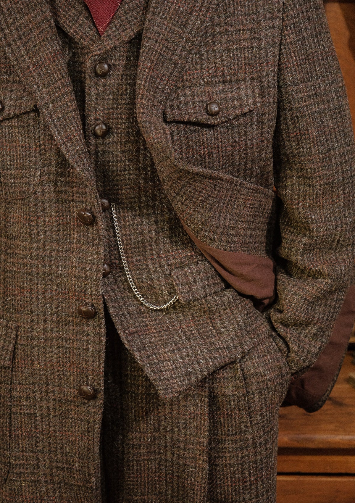 Woodrow Harris Tweed Jacket - Dark Prince Of Wales Check
