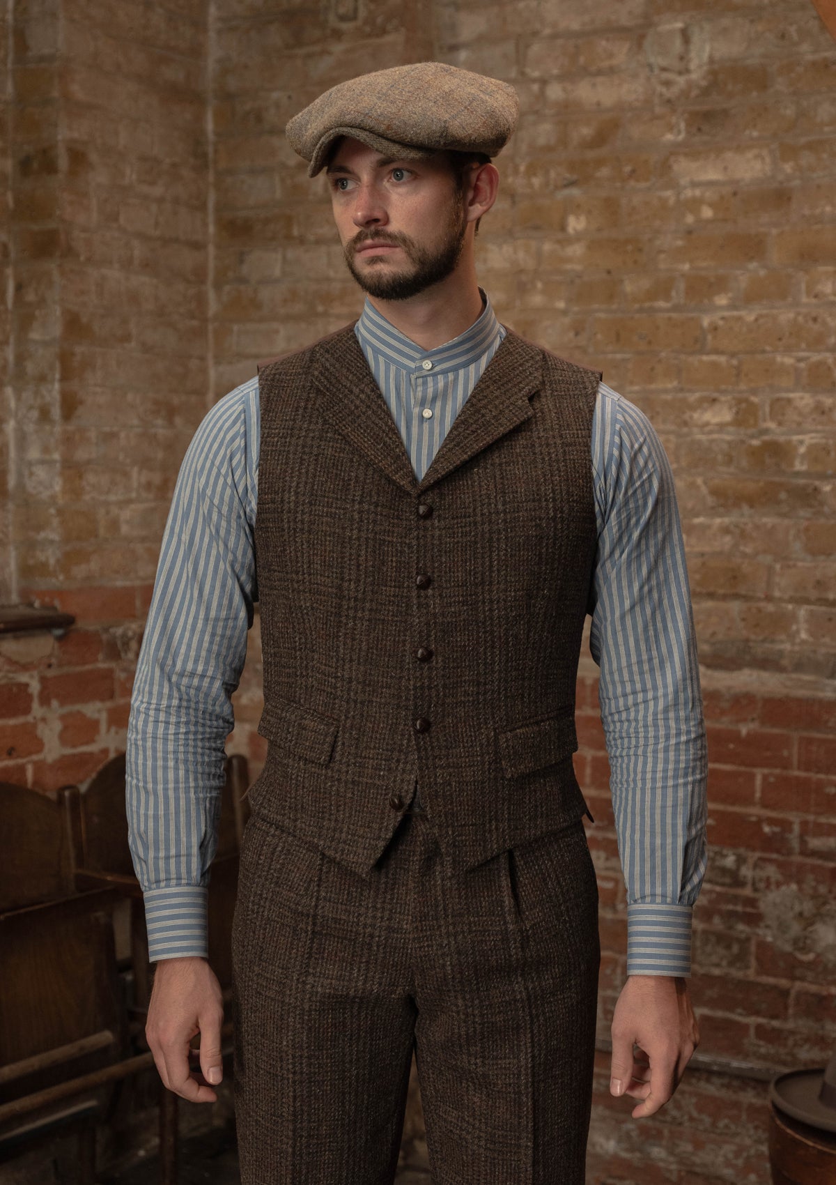 Woodrow Harris Tweed Waistcoat - Dark Prince Of Wales