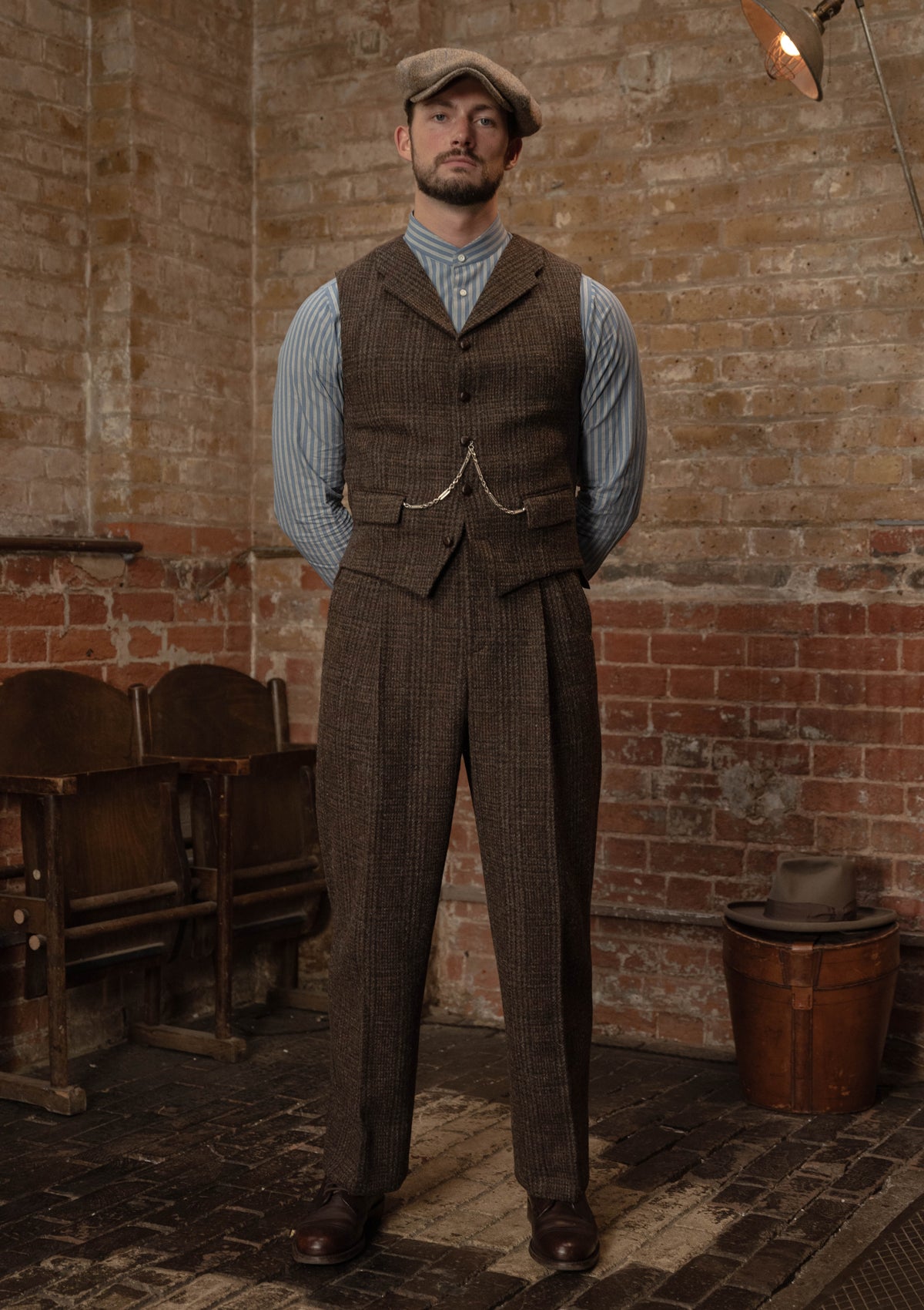 Woodrow Harris Tweed Waistcoat - Dark Prince Of Wales