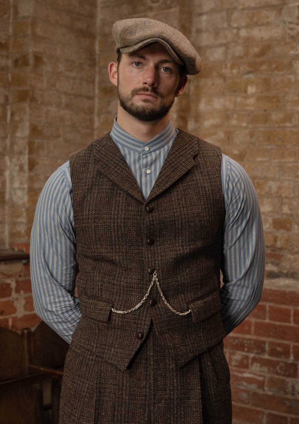 Woodrow Harris Tweed Waistcoat - Dark Prince Of Wales
