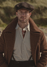 Cotton Workwear Shirt - Cream Pinstripe