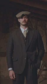 Brockman Jacket - Tobacco Herringbone