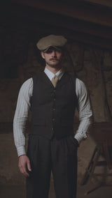 Brockman Waistcoat - Tobacco Herringbone