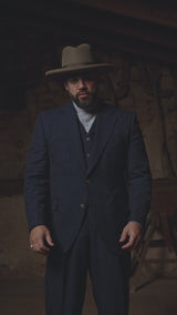 Coleman Jacket - Navy Fleck Hopsack