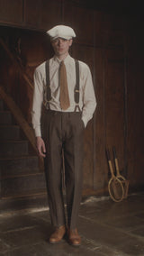 Coleman Classic Trouser - Tobacco Herringbone