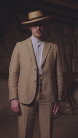 Melbrook Pure Linen Jacket - Mushroom