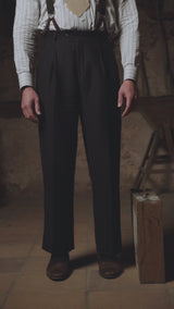 Brockman Clark Trouser - Tobacco Herringbone