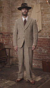 Brockman Harris Tweed Jacket - Light Grey & Cinnamon Check