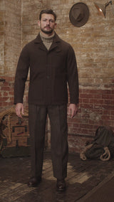 Chore Pure Wool Jacket - Hickory Brown