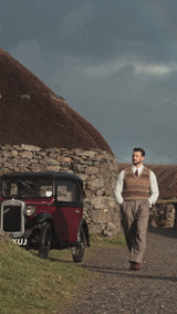 Hornton V-Neck Lambswool Fair Isle - Amber Pines