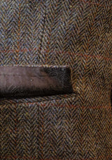 Edison Harris Tweed Waistcoat - Brown Check