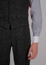 Edison Harris Tweed Waistcoat - Red Check