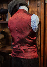 Edison Harris Tweed Waistcoat - Red Check
