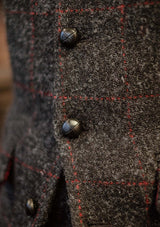 Edison Harris Tweed Waistcoat - Red Check