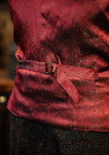 Edison Harris Tweed Waistcoat - Red Check