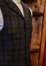 Edison Harris Tweed Waistcoat - Blackwatch