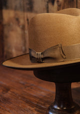 Barbosa Flat Brim Fedora - Driftwood