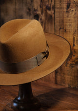 Barbosa Flat Brim Fedora - Driftwood