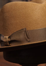 Barbosa Flat Brim Fedora - Driftwood