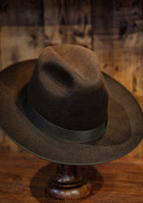 Barstow Wide Brim Fedora - Dark Brown