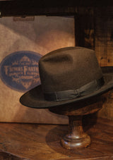 Barstow Wide Brim Fedora - Dark Brown