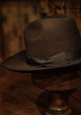 Barstow Wide Brim Fedora - Dark Brown
