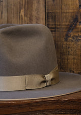 Barstow Flat Brim Fedora - Light Grey