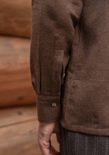 Connell Pure Brushed Cotton Board Shirt - Walnut Brown