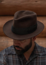 Wellsburg Fedora - Brown With Pleated Ribbon