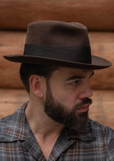 Wellsburg Fedora - Brown With Pleated Ribbon