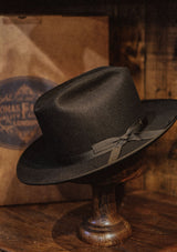 Burbank Rancher Hat - Open Crown - Black