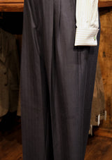 Brockman 'Clark' Trouser  - Navy Diamond Weave Wool